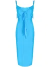 Patou Tie-detail Midi Dress In Blue