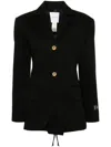 Patou Tie-fastening-straps Twill Blazer In Black