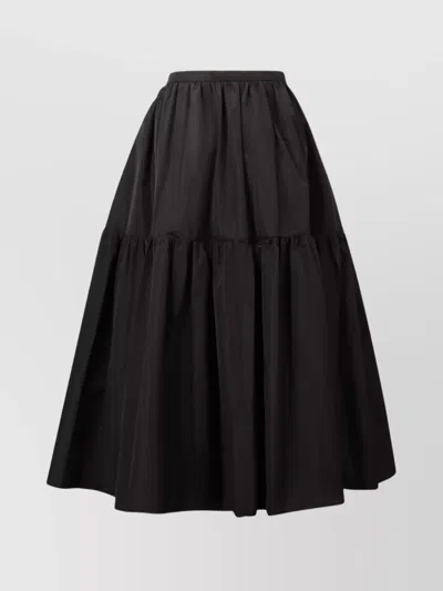Patou Tiered High Waist Skirt Made From Recycled Materials In Black