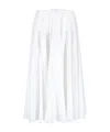 Patou Drawstring Flared Tiered Skirt In White