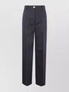 Patou "timeless" Wide Leg Trousers With High Waist In Gray