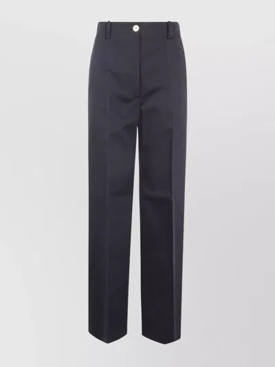 Patou "timeless" Wide Leg Trousers With High Waist In Gray