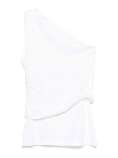 Patou One Shoulder Top Clothing In White