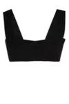 Patou Textured Fabric Wide Straps Top In 999b