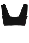 Patou Textured Fabric Wide Straps Top In 999b