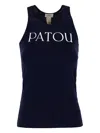 Patou Tank Top With Logo In Black