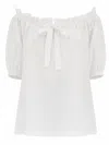 Patou Drawstring Organic Cotton T-shirt In White