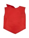Patou Bow-detail Open-back Faille Crop Top In Red
