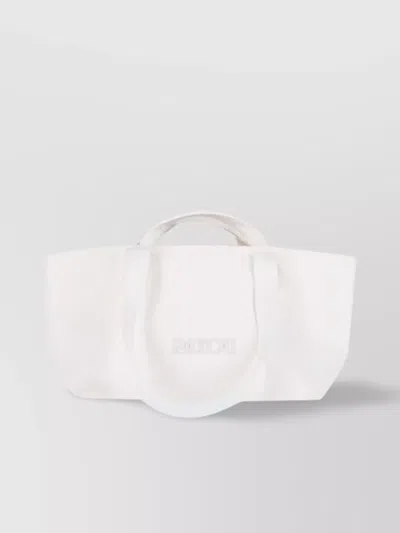 Patou Tote Bag With Button Accents And Dual Handles