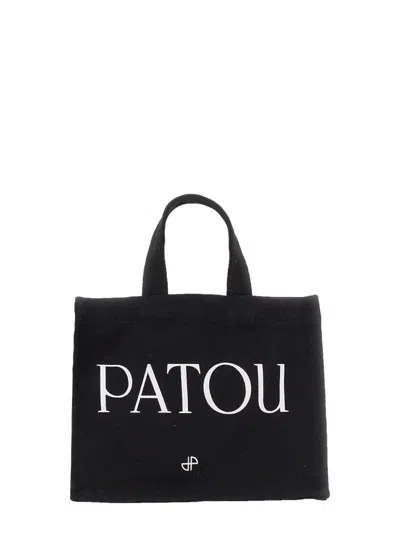 Patou Tote Bag With Logo Print In Black  