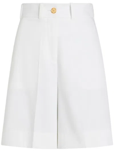 PATOU CLASSIC BERMUDA TROUSERS BY PATOU,TR0480074 001W WHITE