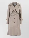 Patou Trench Coat With Lapel Collar And Storm Flap