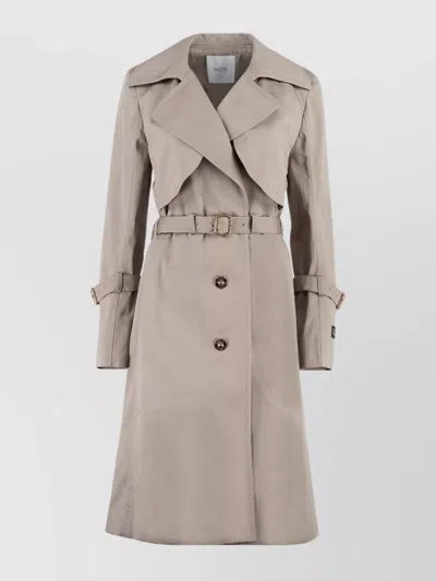 Patou Trench Coat With Lapel Collar And Storm Flap In Beige