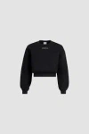 Patou Trendy Oversized Label Sweatshirt In Black