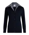 Patou Trompe L'oeil Cotton Cardigan In Blue