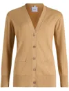 Patou Trompe L'oeil Cotton Cardigan In Neutrals