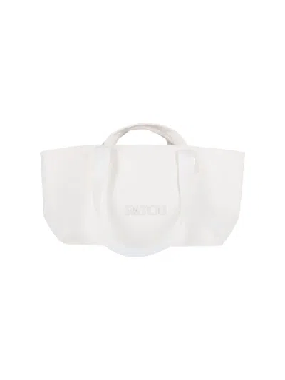 Patou "tropicalia" Large Trapeze Tote Bag - White