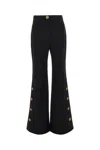 Patou High Waist Cotton Stretch Pants In Black