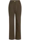 Patou Gabardine Trousers In Brown