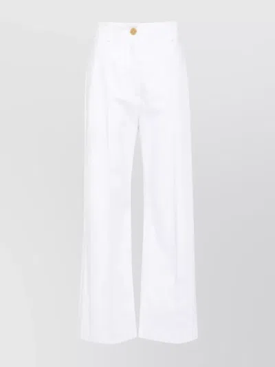 Patou Wide-leg Wool-blend Trousers In Neutrals