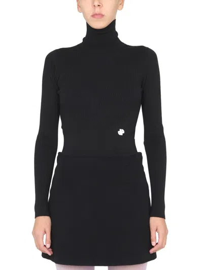 Patou Turtleneck Shirt In Black