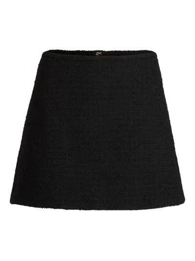 Patou Tweed A-line Mini Skirt In Black