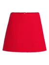 Patou Tweed A-line Mini Skirt In Red