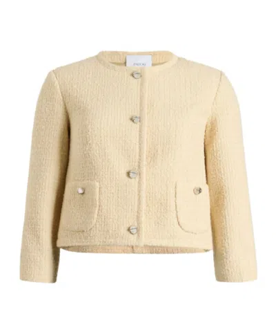 PATOU COLLARLESS TWEED JACKET
