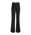 Patou Trousers Flared Leg Belt Loops In Black