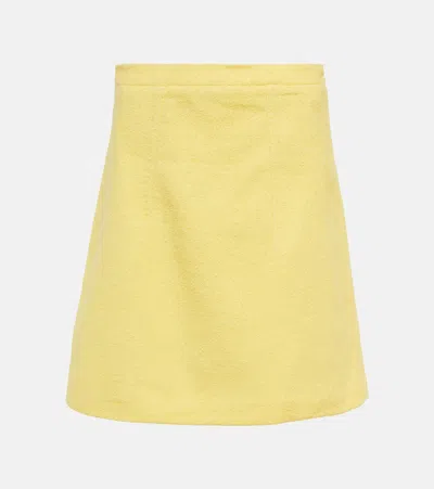 Patou Tweed Miniskirt In Mimosa