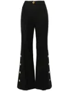 Patou Wide-leg Black Cotton Twill Pants In Black