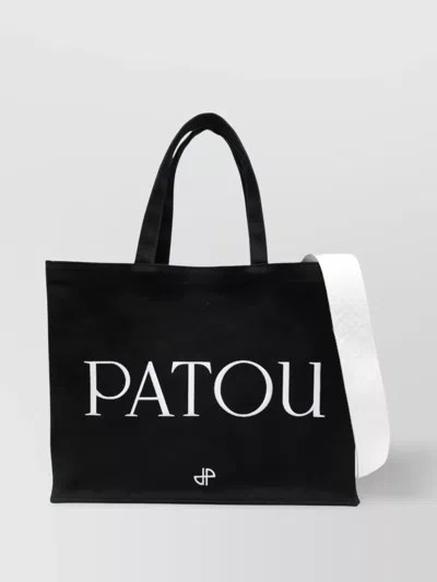 Patou Two-tone Cotton/canvas Tote Bag