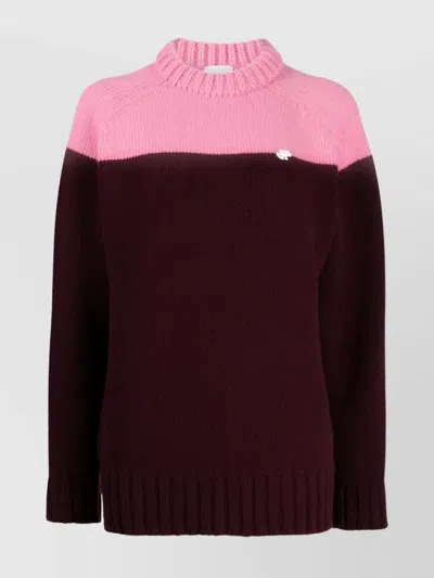 PATOU TWO-TONE WOOL KNITTED JUMPER