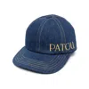 Patou Logo-embroidered Denim Baseball Cap In Blue