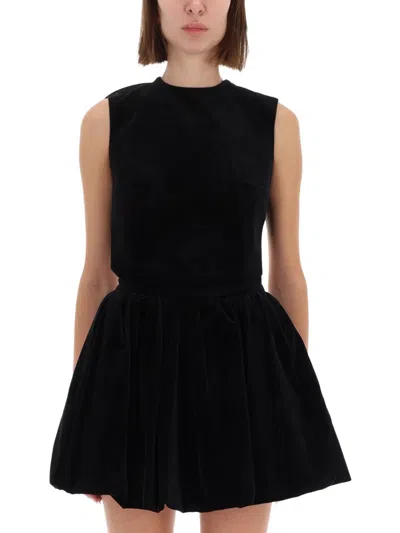 Patou Velvet Foulard Top In Black