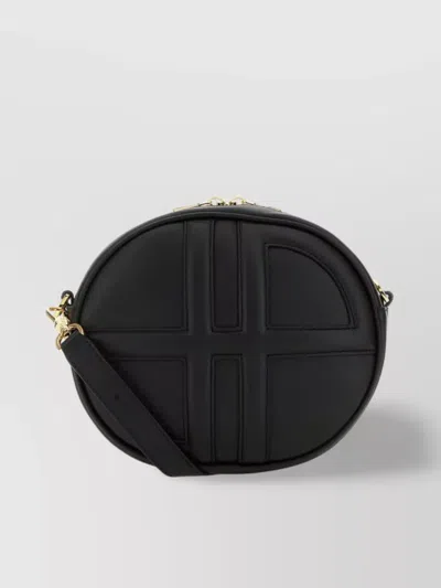 Patou Versatile Leather Companion Bag In Black