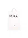 Patou Logo-print Vertical Tote Bag In White