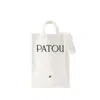 Patou Vertical Shopper Bag In White