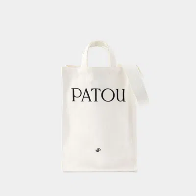 Patou Vertical Shopper Bag -  - Cotton - White