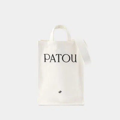 Patou Vertical Shopper Bag In Black