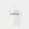 Patou Vertical Shopper Bag In White