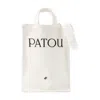 Patou Vertical Shopper Bag In White