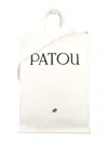 Patou Logo-print Vertical Tote Bag In White