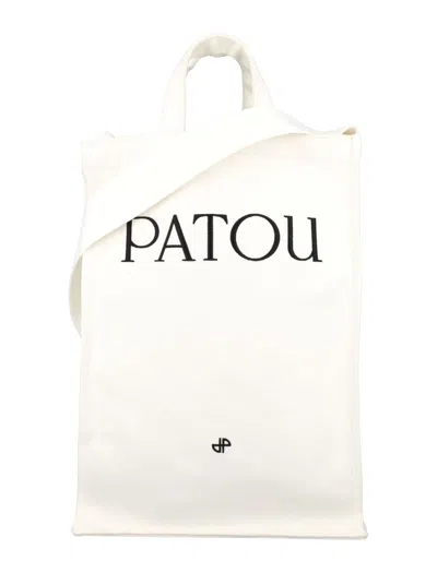 Patou Vertical  Tote In White