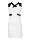 Patou Crossed Straps Mini Dress In Blanco