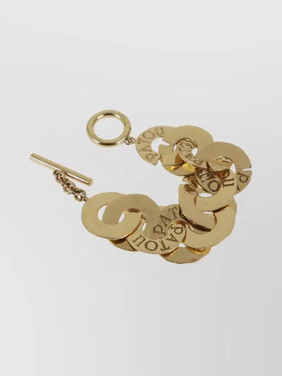 Patou Vintage Coin Link Bracelet In Beige