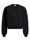 Patou Vinyl-logo Fleece Sweatshirt In Black