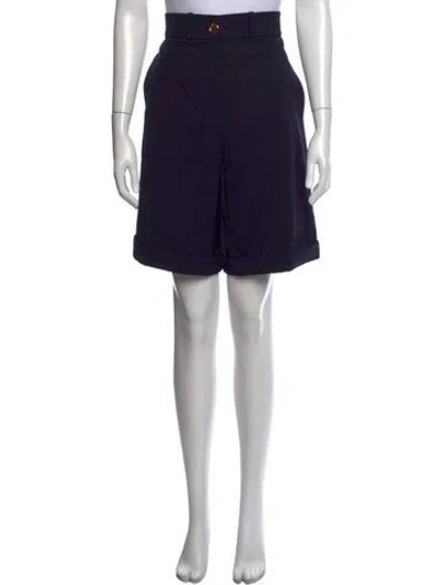 Pre-owned Patou Virgin Wool Knee-length Shorts W/ Tags In Blue