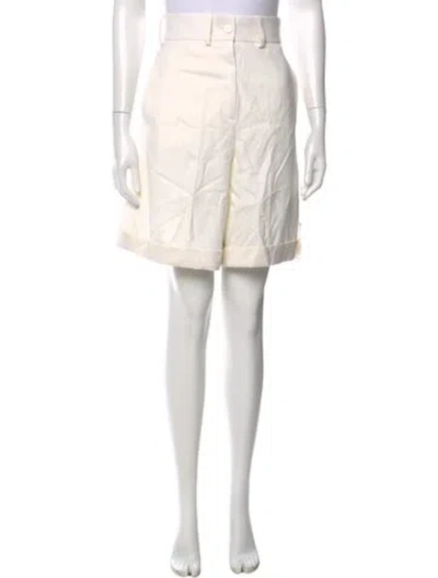 Pre-owned Patou Virgin Wool Knee-length Shorts W/ Tags In White