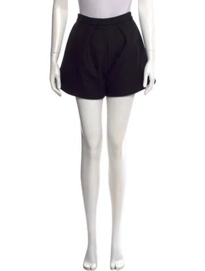 Pre-owned Patou Virgin Wool Mini Shorts In Black